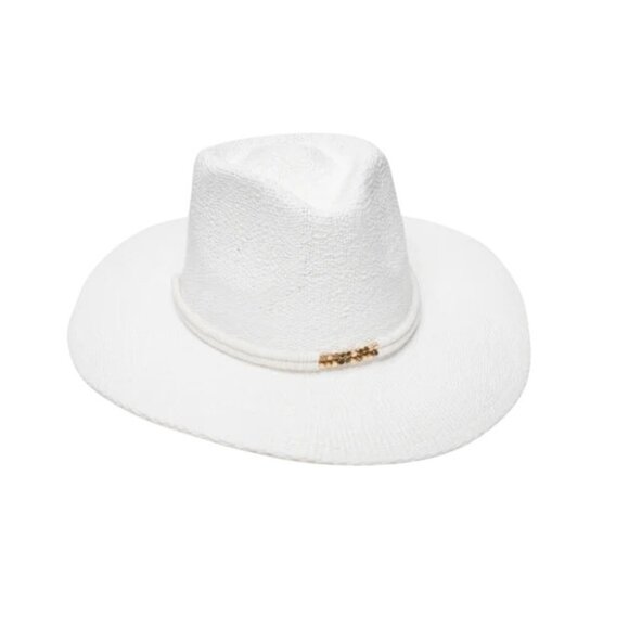 Nikki Beach Angel Hat in White One Size New Womens Sun Beach Western - Picture 1 of 11